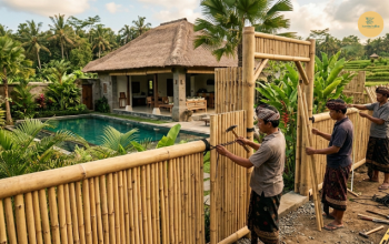 Bamboo Fencing for Bali Villas