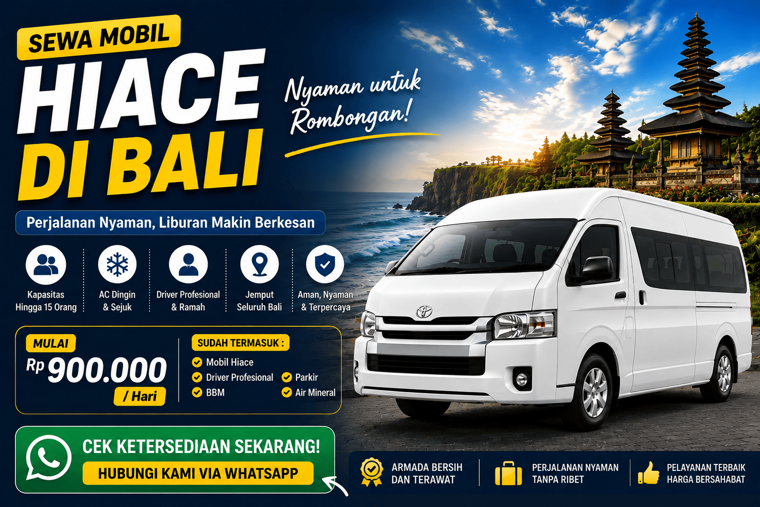 Sewa Mobil Hiace di Bali